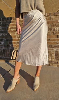 The Champagne Midi Skirt