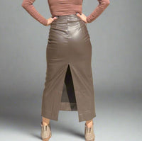 The Faux Leather Autumn  Pencil Skirt