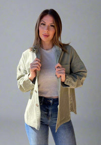 The Vintage Washed Denim Shacket