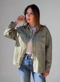 The Vintage Washed Denim Shacket